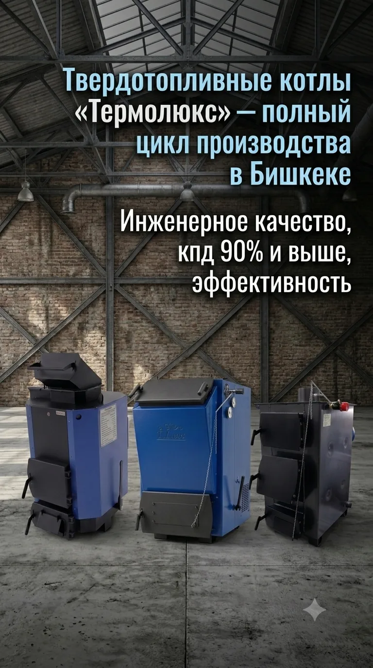 Твердотопливные котлы Термолюкс — собственное производство в Бишкеке